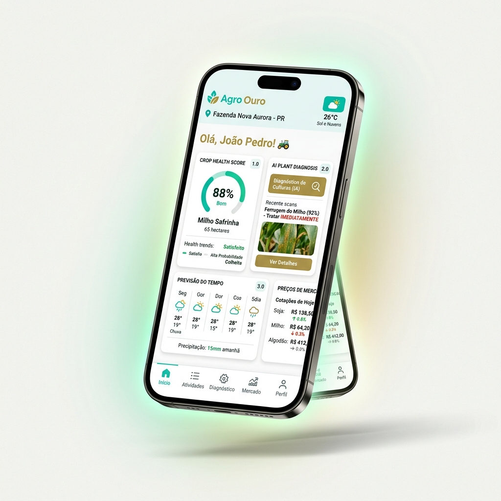 Agro Ouro App Mockup
